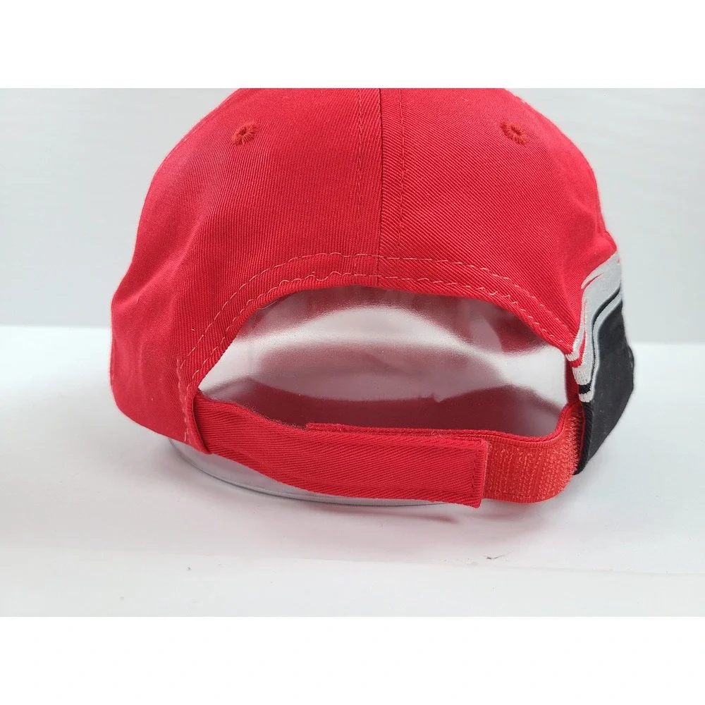 International Harvester IH Red Racing Baseball Cap Hat Unkefer Equipment Co OSFM